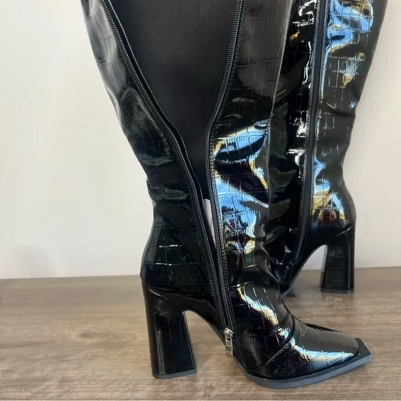 PRINCESS POLLY Mercury Knee High Heeled Women's Boot Size 7 #B1272