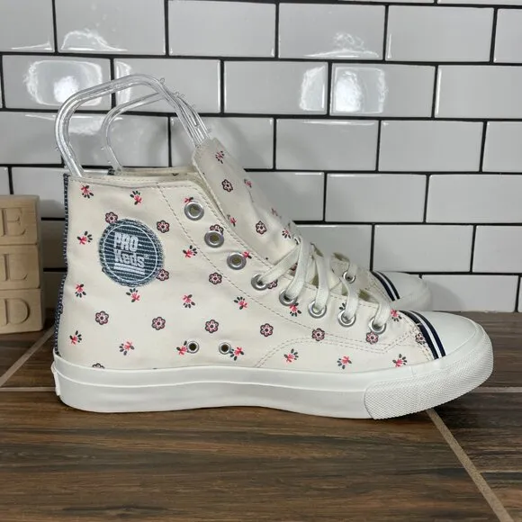 Pro Keds Royal Hi Bandana Egret Mens Size 10 Shoes Multicolor Floral Sneaker