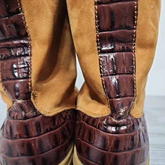 PRSVR Men's Brown Leather High Top Shoes‎ Boots Size US 11. F-MM-D14-106C READ
