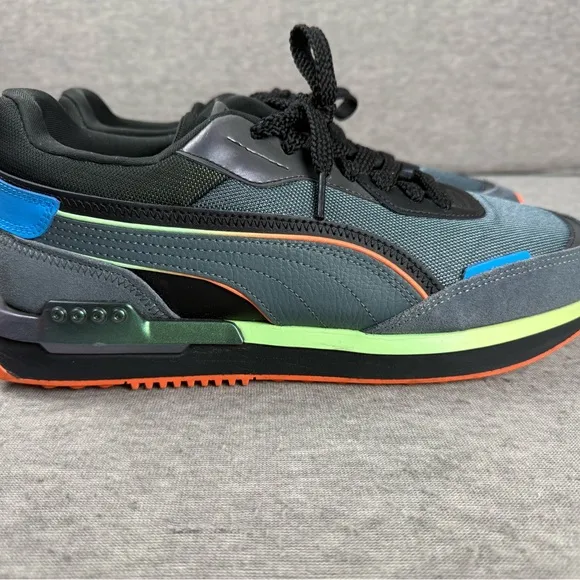 Puma City Rider Ls Shoes Mens Size 11.5 Dark Slate Ocean Dive 385662-01