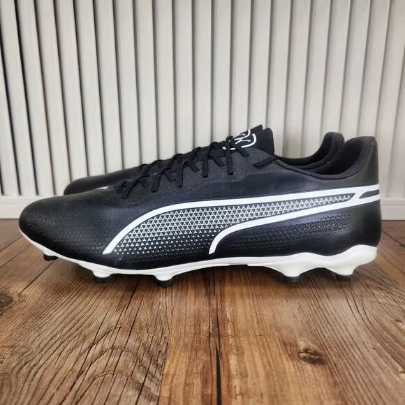 PUMA King Pro FG/AG Mens Size 12 Black Athletic Sports Soccer Cleats 107566-01