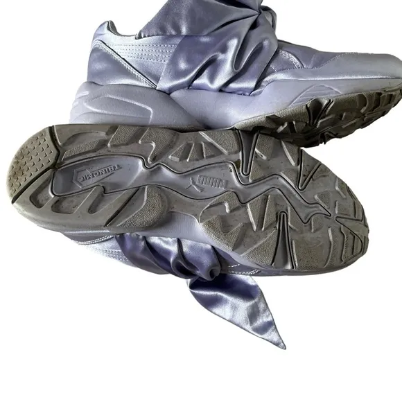 Puma Rihana fenty bow purple 2017 rare sneakers satin lavender lace up shoes 8