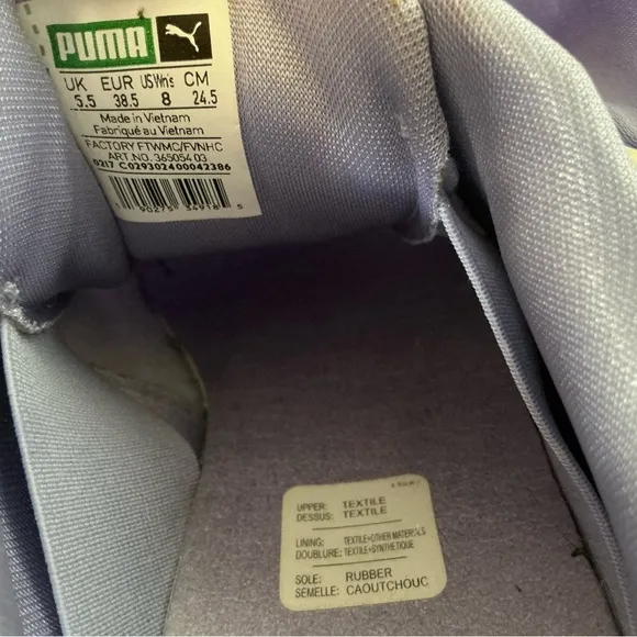 Puma Rihana fenty bow purple 2017 rare sneakers satin lavender lace up shoes 8