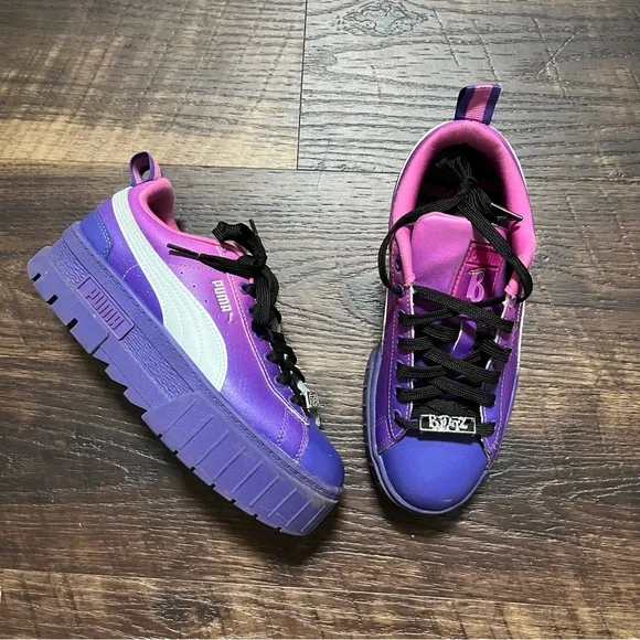 Puma y2K mayze BRATZ purple pink platform chunky heel sneakers shoes 5Y 6/6.5W