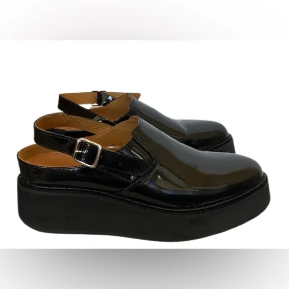 Rachel Comey Women's Black Cow Leather Jardinerio Loafer Mules Size 7.5