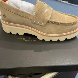 Rag &amp; Bone Men's Tan Suede Loafers
