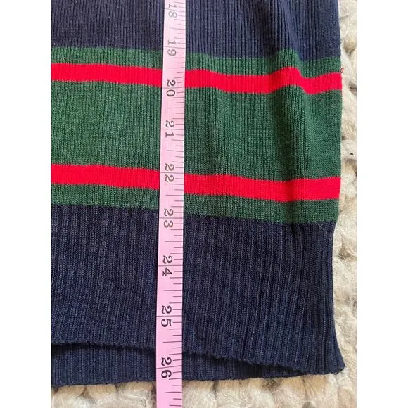 Ralph Lauren vintage kitted polo striped red, blue size large