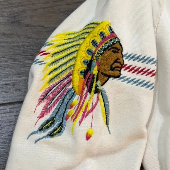RARE! Johnny Was Embroidered Mock Neck Full Zip Jacket - Women's Size Small