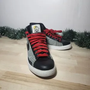 RARE🔥 Nike Blazer High Premium SB SCANTRON Exam Test 6.5Y 318705-004 Black Red