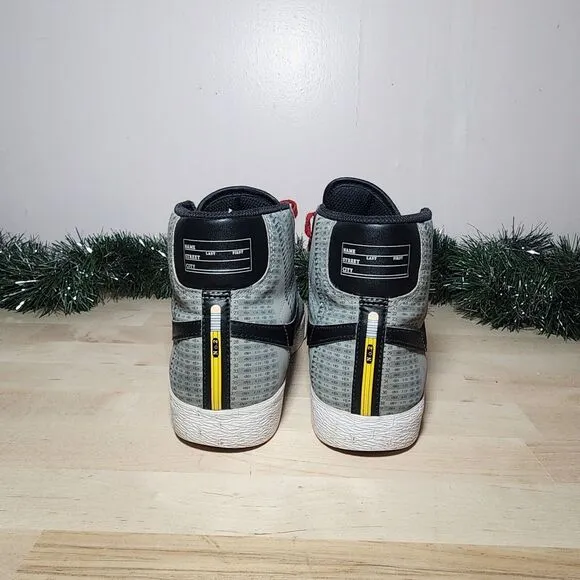 RARE🔥 Nike Blazer High Premium SB SCANTRON Exam Test 6.5Y 318705-004 Black Red
