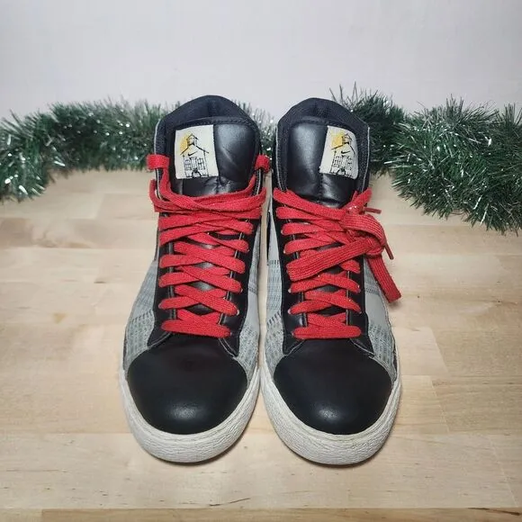 RARE🔥 Nike Blazer High Premium SB SCANTRON Exam Test 6.5Y 318705-004 Black Red