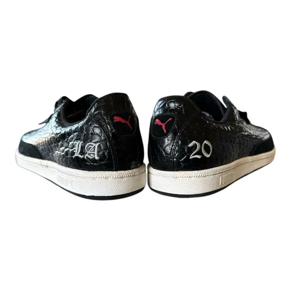 Rare Puma Sportie LA Match Crocodile Skin Unisex Men 6.5 / Women 8 Shoes Black