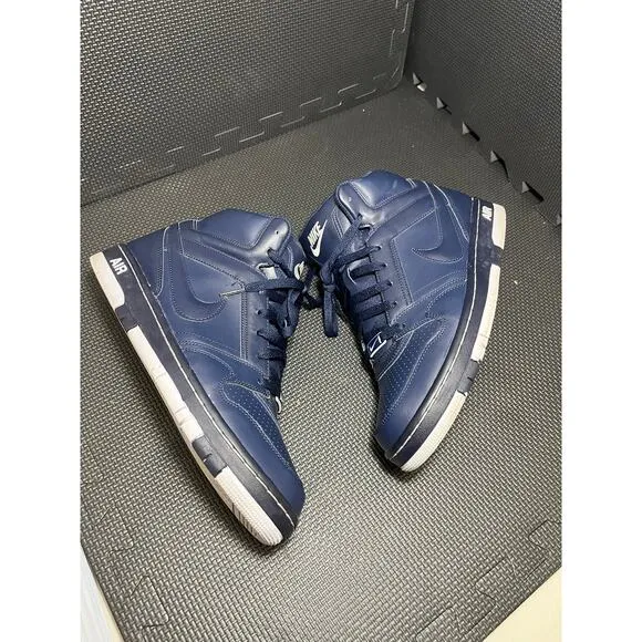 RARE Y2K Nike Air‎ Prestige III High Basketball Shoes 407036-444 Mens 9.5 Blue
