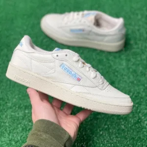 Reebok Club C 85 Vintage Low Mens Sportswear Shoes White 100007794 NEW Sz 6.5