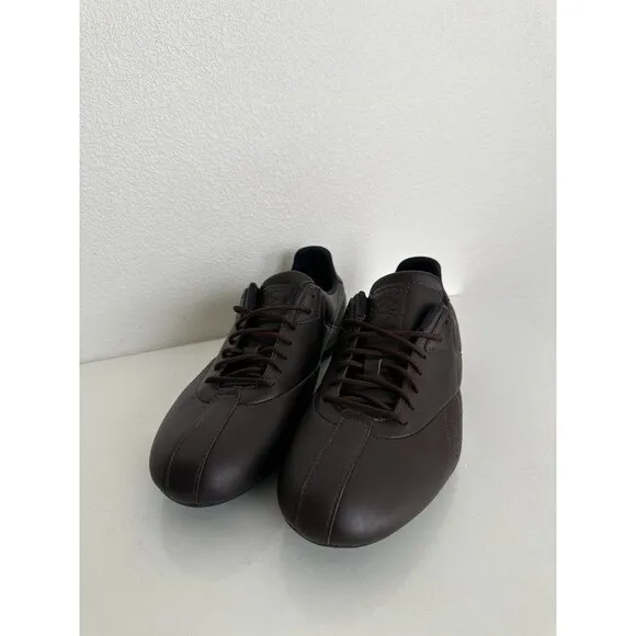 Reebok Driving Shoes Lace Up Low Top Brown Leather Streetwear Vintage Men's 10