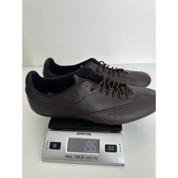 Reebok Driving Shoes Lace Up Low Top Brown Leather Streetwear Vintage Men's 10