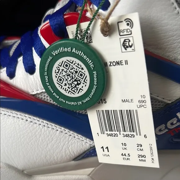 Reebok Men’s sz11 Throwback PUMP High Tops USA - NIB