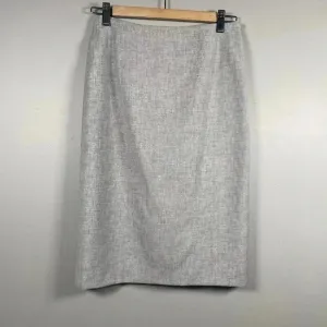 Reiss Gray Wool Blend Pencil Skirt Size 2 Classic Business Casual Minimalist