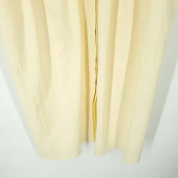 Reiss Vita Light Yellow Button Through Midi Dress NWT Size 12