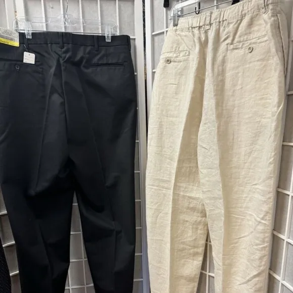 Relax/Edwards, Men, 2 Casual pants $28 Each, Sz 38x30, Black, Beige,Zip,Button.!