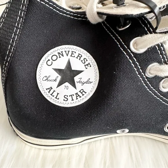 Retro Chuck 70 Black High Top Sneakers Unisex 8M/10W NIB Black/White Converse