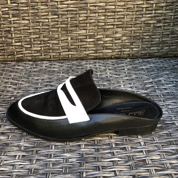 Robert Clergerie Leather Loafer Slip On Mule Slide NEW Size 40EU