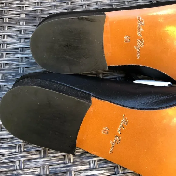Robert Clergerie Leather Loafer Slip On Mule Slide NEW Size 40EU