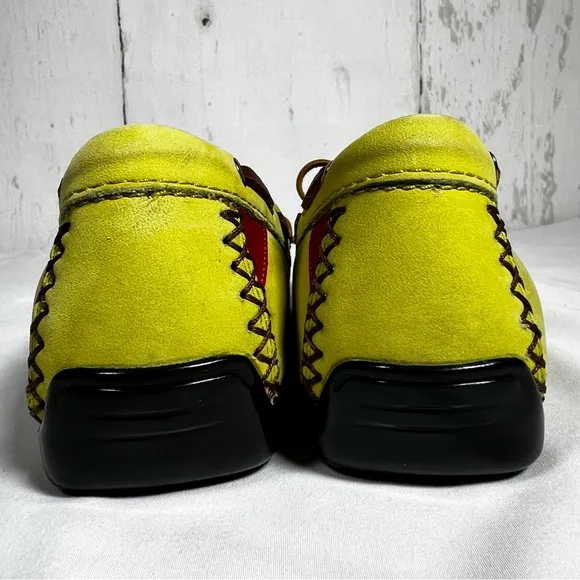Robert Zur Sedona Kiwi Nubuck Leather Moccasins Driving Loafers Shoes Size 6