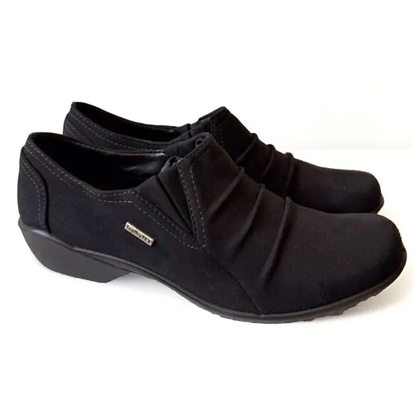 Romika Dry-tex Wedge Loafers Clogs Shoes Women's Size 38 EU/7-7.5 US Black