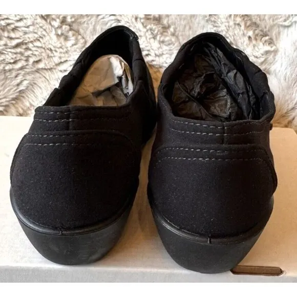 Romika Dry-tex Wedge Loafers Clogs Shoes Women's Size 38 EU/7-7.5 US Black