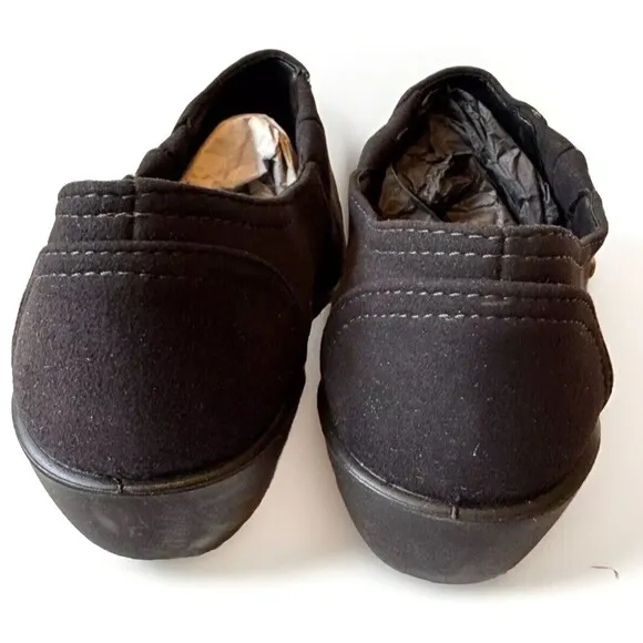 Romika Dry-tex Wedge Loafers Clogs Shoes Women's Size 38 EU/7-7.5 US Black