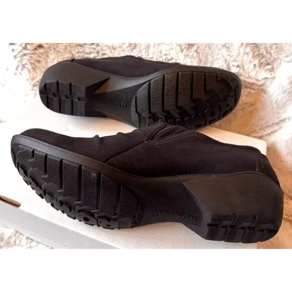 Romika Dry-tex Wedge Loafers Clogs Shoes Women's Size 38 EU/7-7.5 US Black