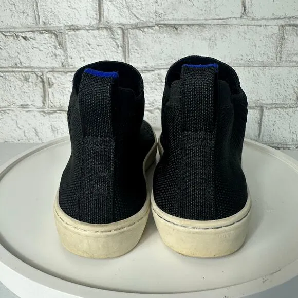 Rothy's Chelsea Boot Ankle Booties Stretch Knit Washable Shoes Black 6