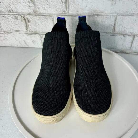 Rothy's Chelsea Boot Ankle Booties Stretch Knit Washable Shoes Black 6