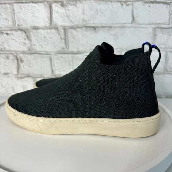 Rothy's Chelsea Boot Ankle Booties Stretch Knit Washable Shoes Black 6