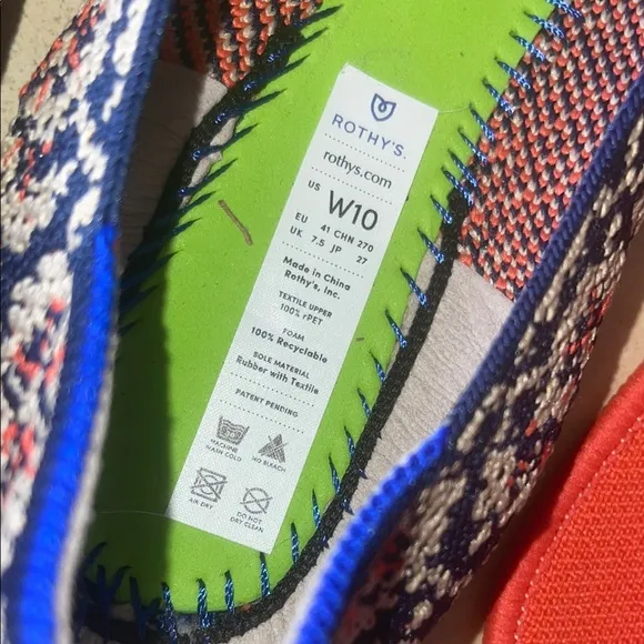 Rothy's safari mosaic size 10 woman's Loafers shoes