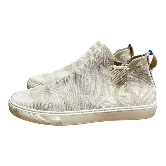 Rothys Sneakers WMNS 11.5 Sand Camo Chelsea Ankle Boots Pull On Beige High Top