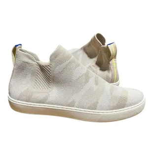 Rothys Sneakers WMNS 11.5 Sand Camo Chelsea Ankle Boots Pull On Beige High Top