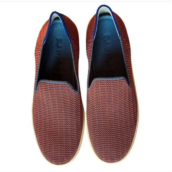 Rothys Tangerine Triple Stitch Slip On Sneaker Retired Authentic Shoes Size 8.5