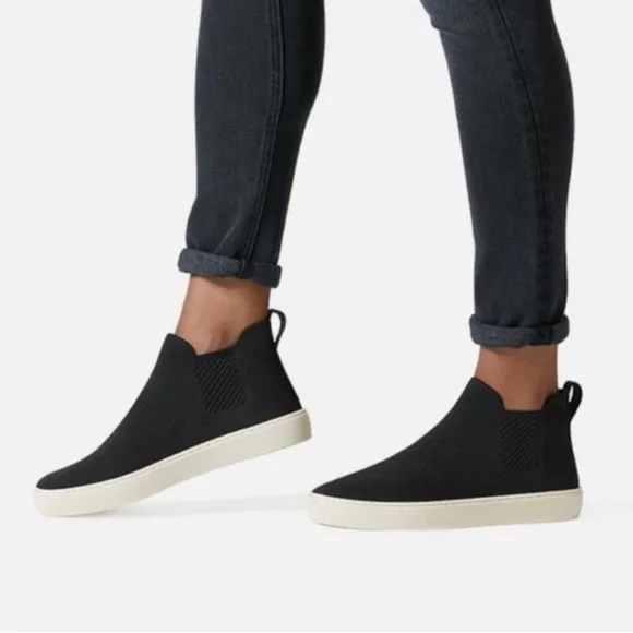 Rothy’s The Chelsea Sneaker Ankle Boot Black