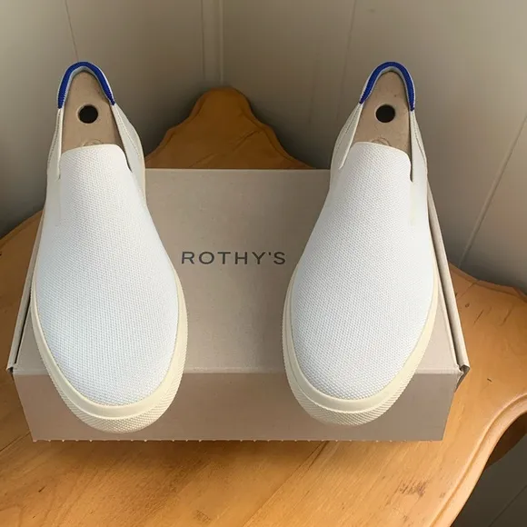 Rothy's The City Slip On Sneaker White Unisex Women 13 Men 11.5 NIB Retired