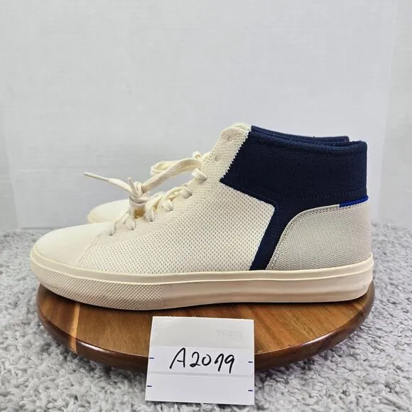 Rothy's The High Top Sneaker Hudson Cream Casual Lifestyle Daily Shoes Mens 13 M