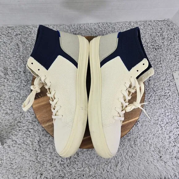 Rothy's The High Top Sneaker Hudson Cream Casual Lifestyle Daily Shoes Mens 13 M