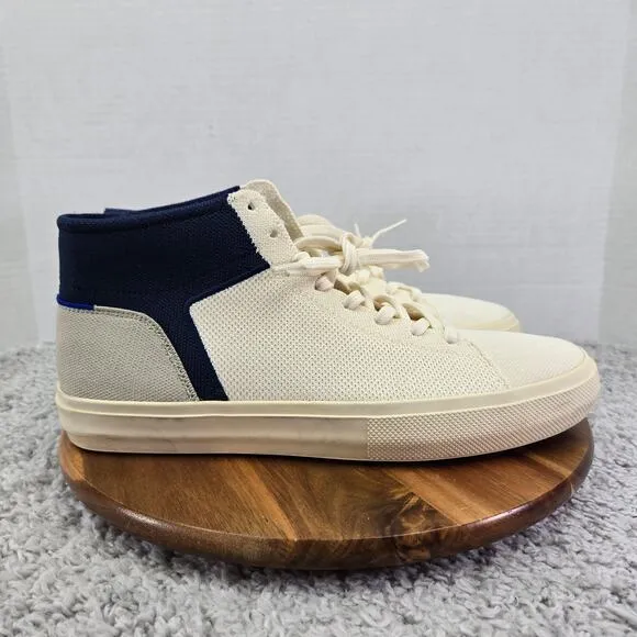 Rothy's The High Top Sneaker Hudson Cream Casual Lifestyle Daily Shoes Mens 13 M