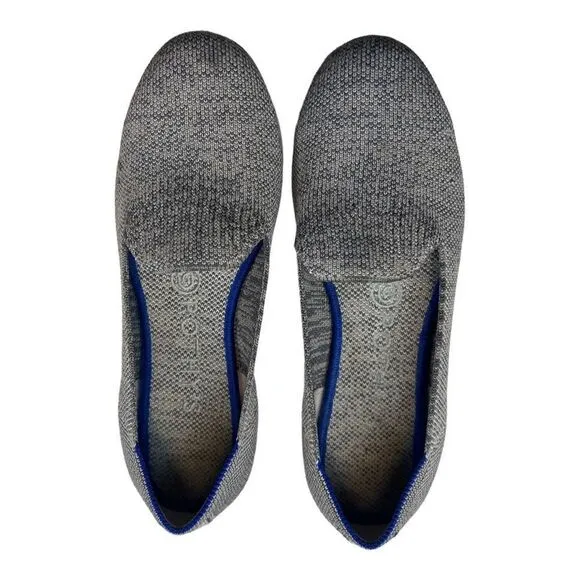 Rothy's Loafer Flat Shoes Women's 7 Heather Grey Slip-On Round Toe Low Top