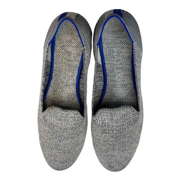 Rothy's Loafer Flat Shoes Women's 7 Heather Grey Slip-On Round Toe Low Top