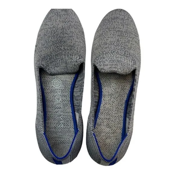 Rothy's Loafer Flat Shoes Women's 7 Heather Grey Slip-On Round Toe Low Top