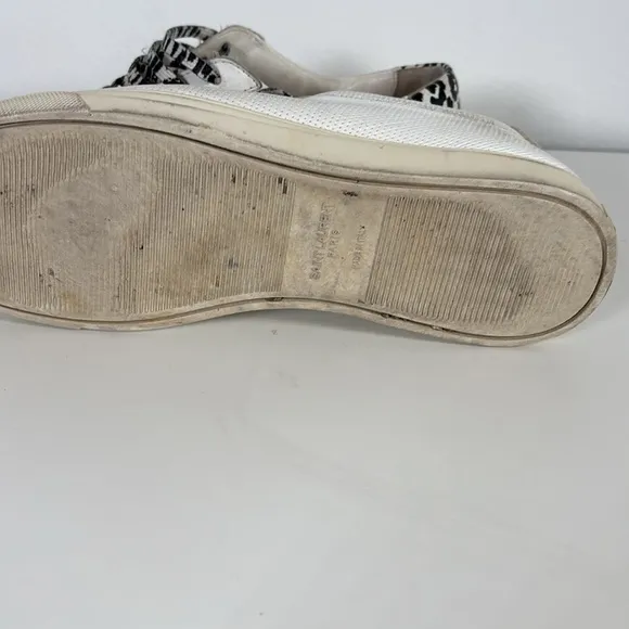 Saint Laurent White and Black Andy Perforated Sneakers Minimalist Design 40