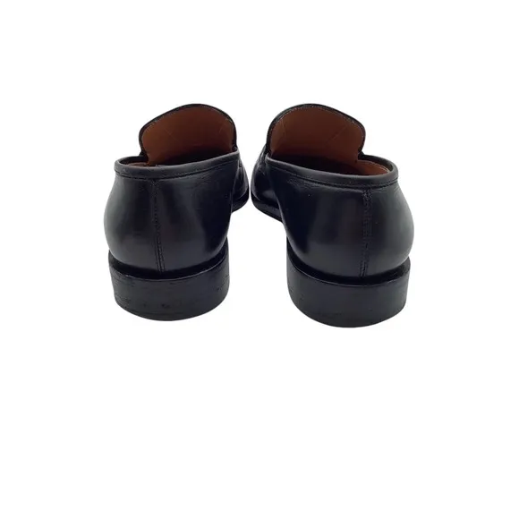 Salvatore Ferragamo 9EE  BLK. Leather Loafer Slip on Dress Shoes ITALY