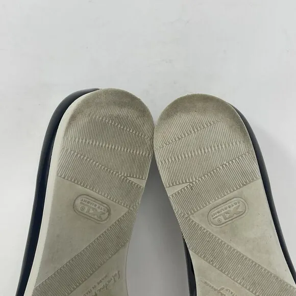 Salvatore Ferragamo Ballerina Flats Womens 5.5 B Black Patent Leather Slip On